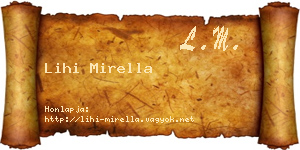 Lihi Mirella névjegykártya